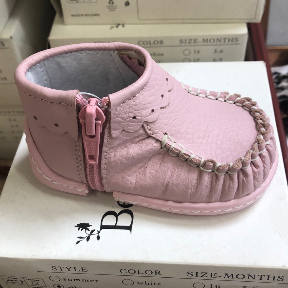 Italian leather baby shoes